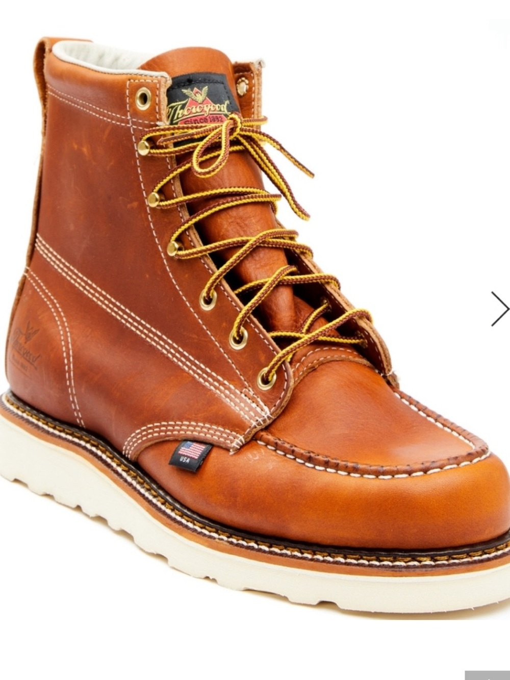 THOROGOOD Brown Lace Up Work Boots, Size
14